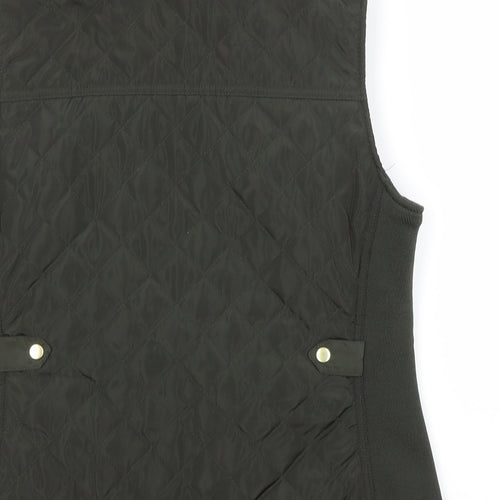 Atmosphere Womens Green Argyle/Diamond  Puffer Jacket Waistcoat Size 10