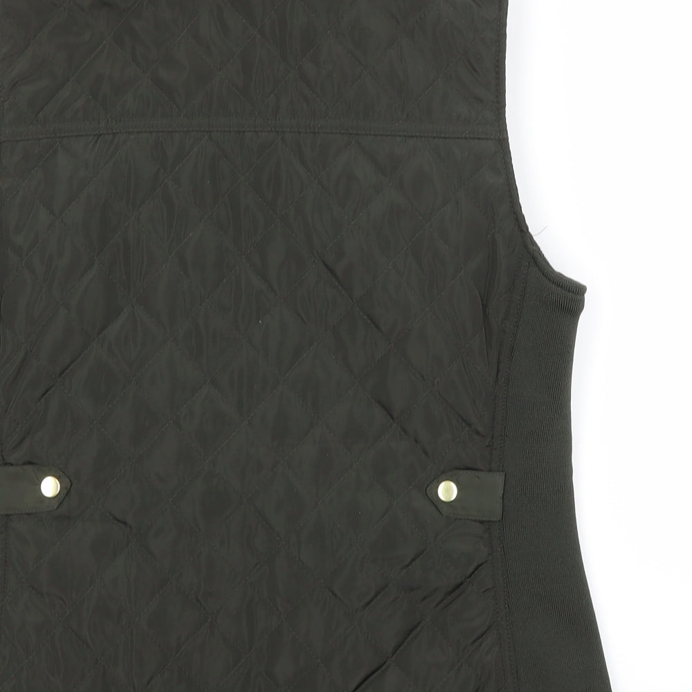 Atmosphere Womens Green Argyle/Diamond  Puffer Jacket Waistcoat Size 10