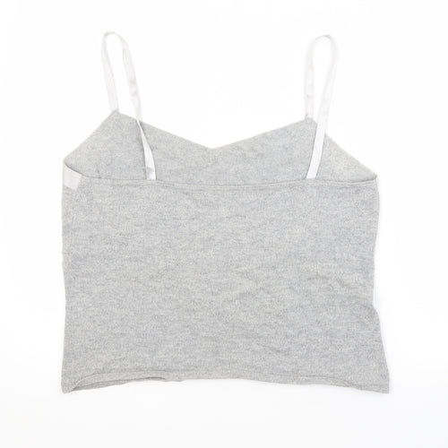 Fenn Wright Manson Womens Grey  Cotton Cropped Tank Size XL V-Neck