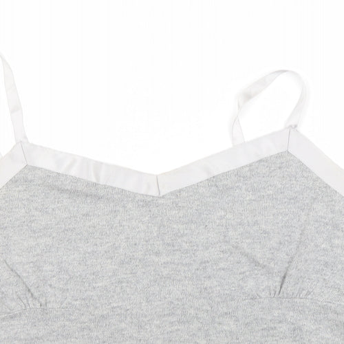 Fenn Wright Manson Womens Grey  Cotton Cropped Tank Size XL V-Neck