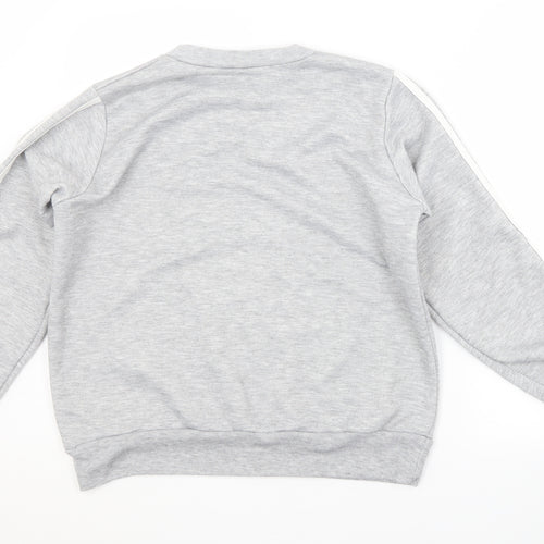 Boohoo Womens Grey  Polyester Pullover Sweatshirt Size 12