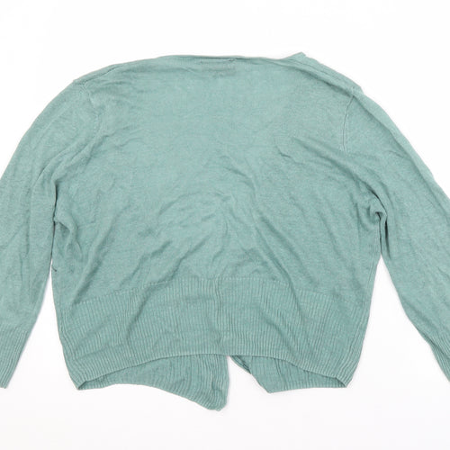 Principles Womens Multicoloured V-Neck  Linen Cardigan Jumper Size 18