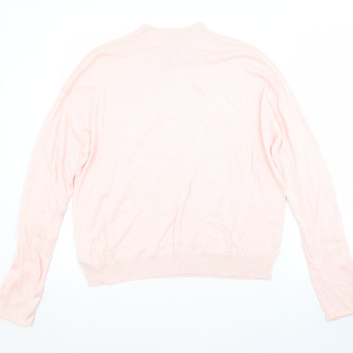 Juicy Couture Womens Pink Crew Neck  Cotton Pullover Jumper Size XL
