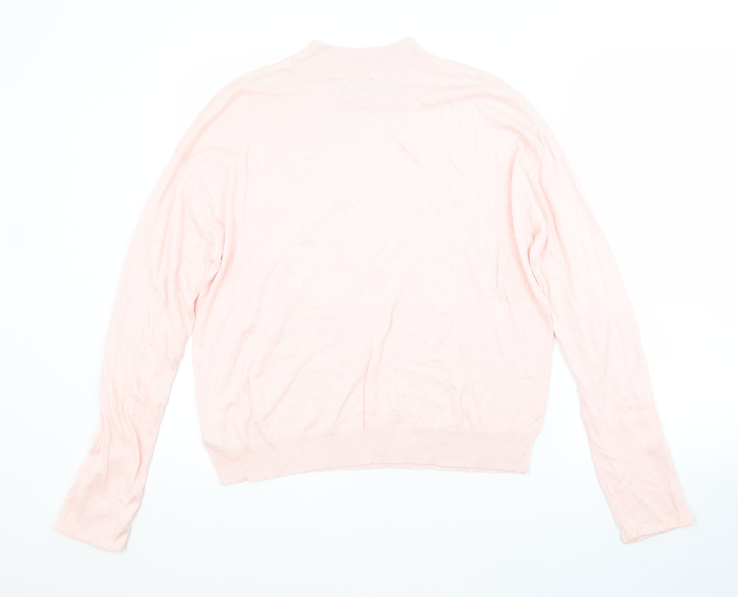 Juicy Couture Womens Pink Crew Neck  Cotton Pullover Jumper Size XL