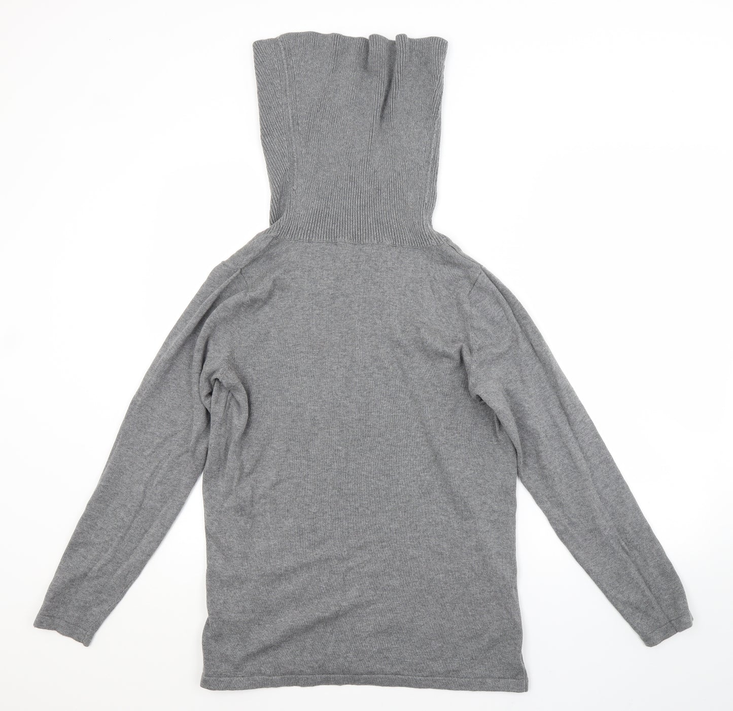 BPC Womens Grey Roll Neck  Cotton Pullover Jumper Size 12
