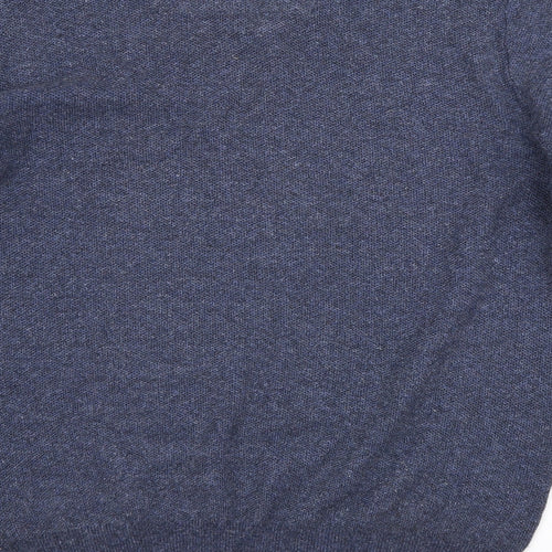 RJR.John Rocha Womens Blue V-Neck  Cotton Pullover Jumper Size M
