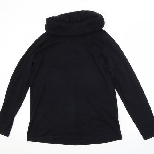 BPC Womens Black Roll Neck  Cotton Pullover Jumper Size 12