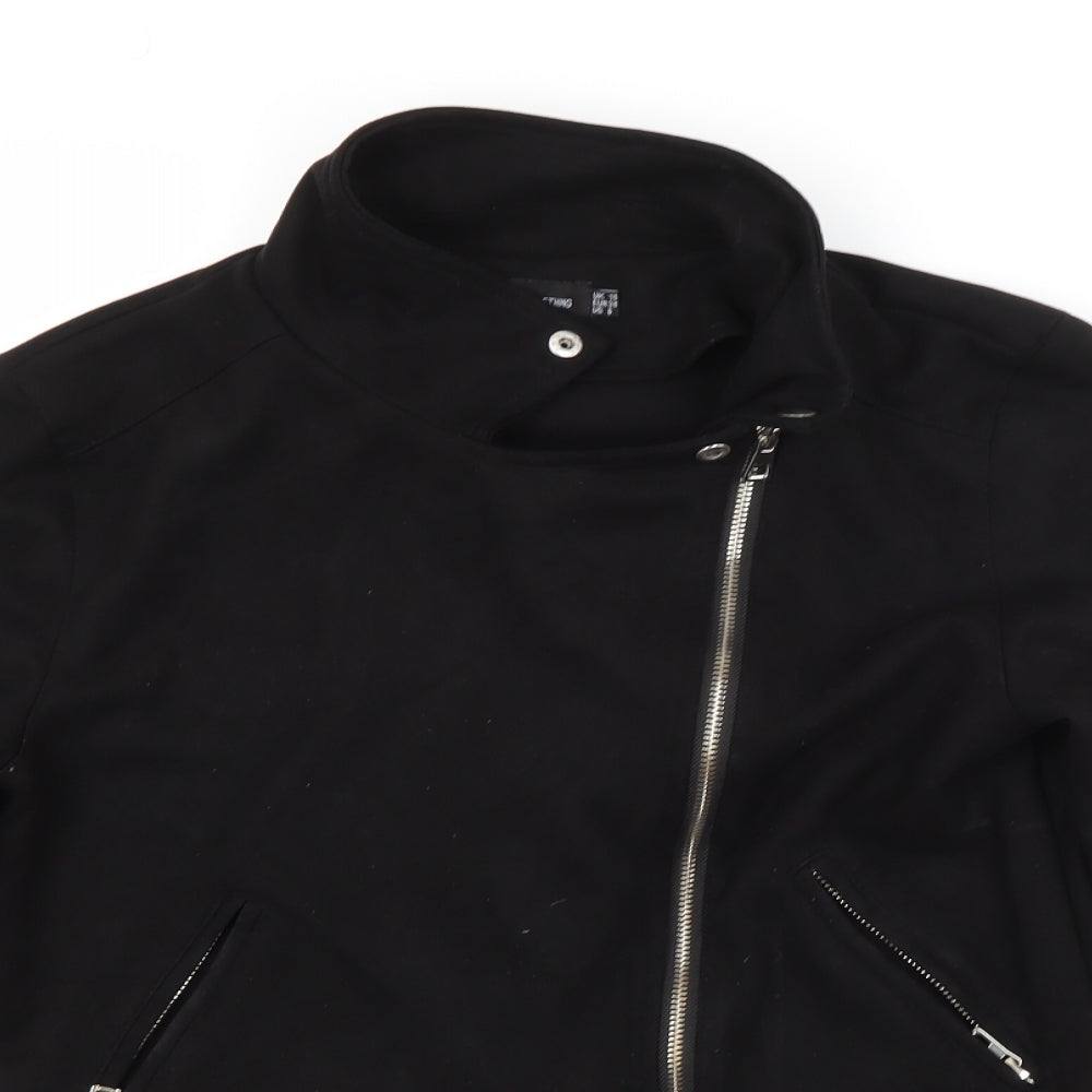 PRETTYLITTLETHING Womens Black   Jacket  Size 10