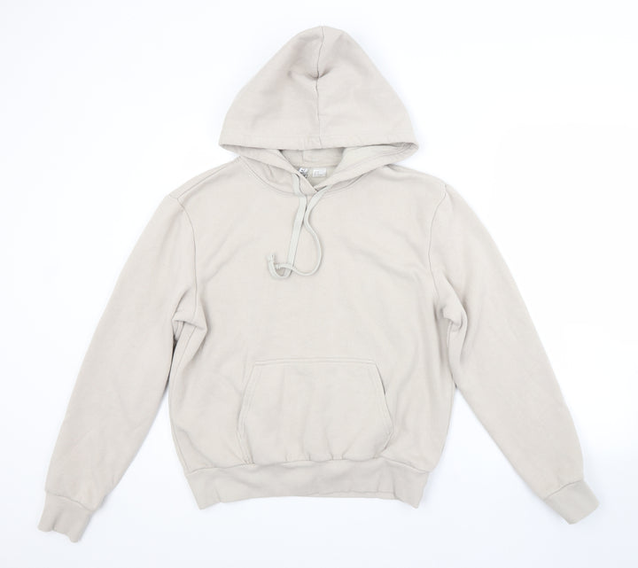 H&M Womens Grey Cotton Pullover Hoodie Size M
