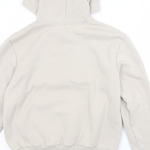 H&M Womens Grey  Cotton Pullover Hoodie Size M