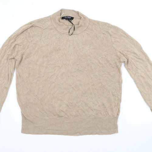 Preworn Womens Brown Crew Neck  Acrylic Pullover Jumper Size 20