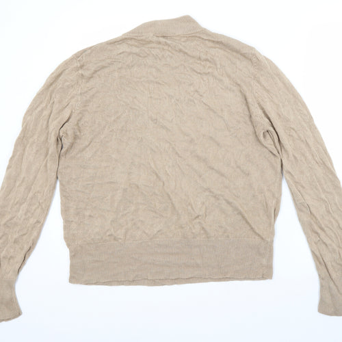 Preworn Womens Brown Crew Neck  Acrylic Pullover Jumper Size 20