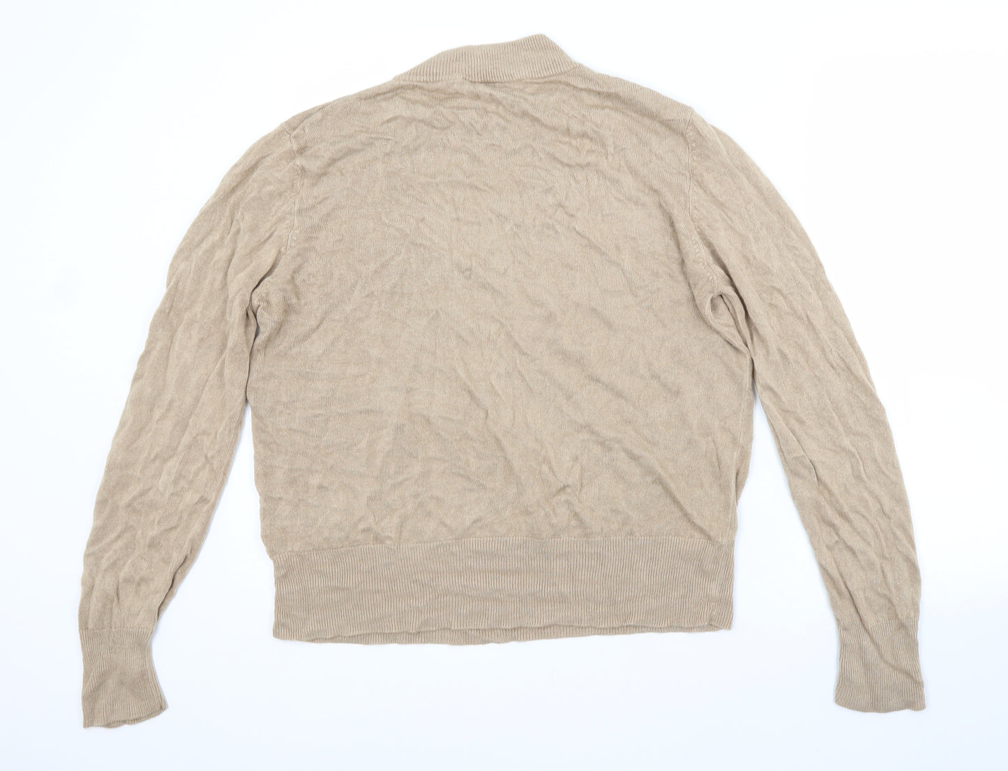 Preworn Womens Brown Crew Neck  Acrylic Pullover Jumper Size 20