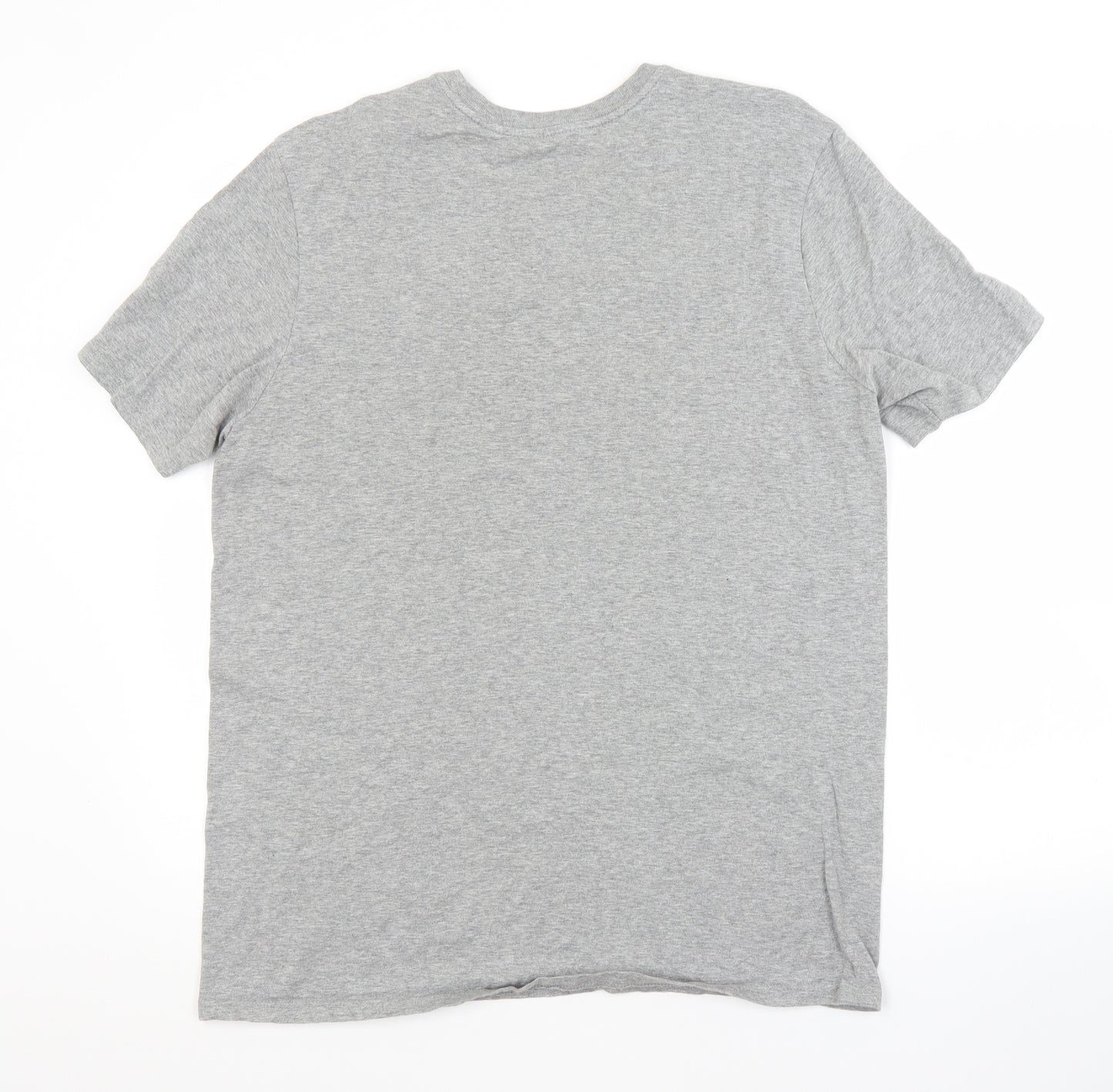Nike Mens Grey  Cotton  T-Shirt Size L Crew Neck