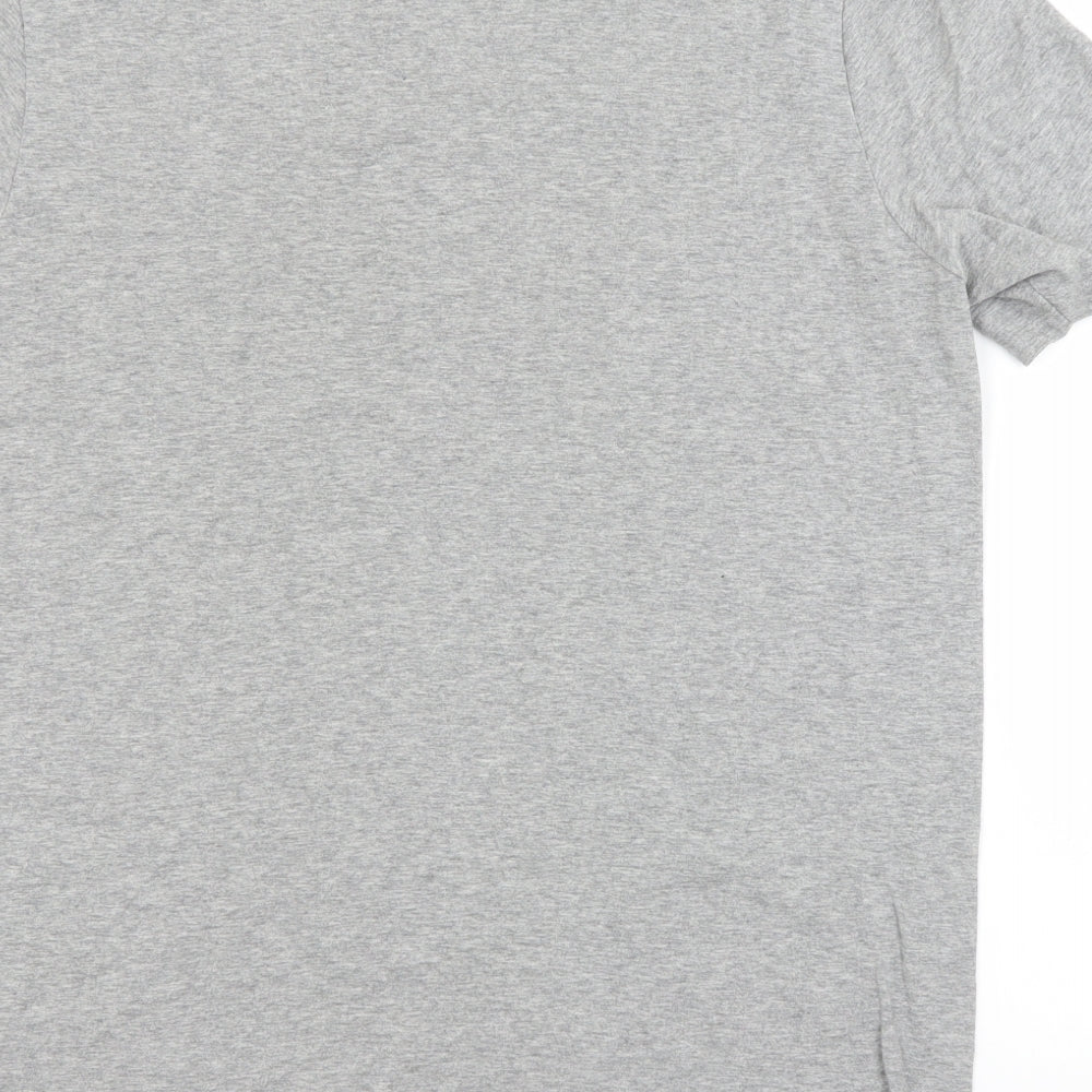 Nike Mens Grey  Cotton  T-Shirt Size L Crew Neck