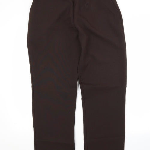 Preworn Womens Brown  Polyester Trousers  Size 12 L28 in Regular