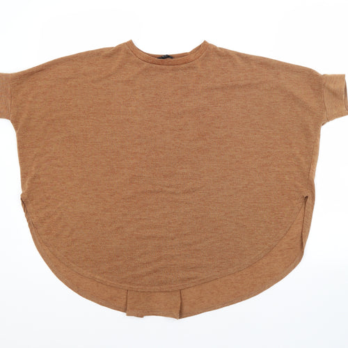 River Island Womens Brown Crew Neck  Polyester Pullover Jumper Size 8