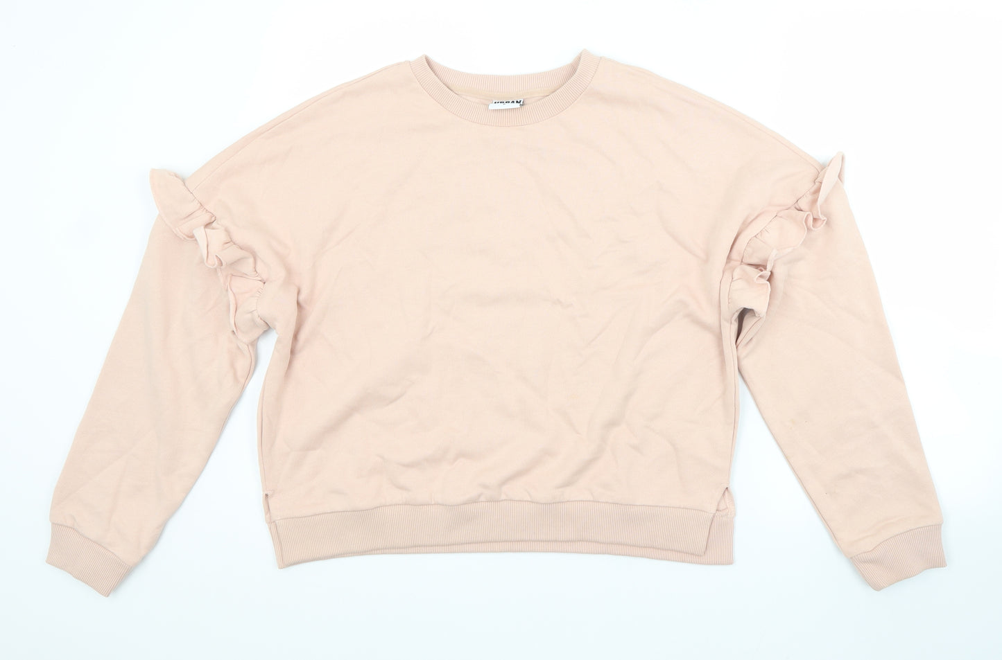 Urban Classics Womens Pink  Cotton Pullover Sweatshirt Size L
