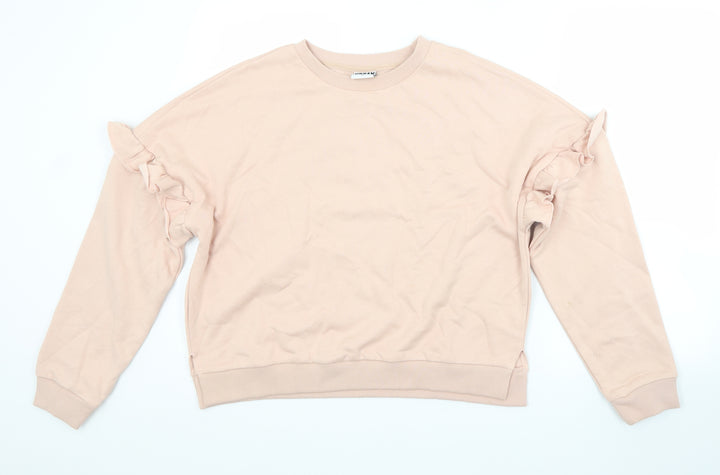 Urban Classics Womens Pink Cotton Pullover Sweatshirt Size L