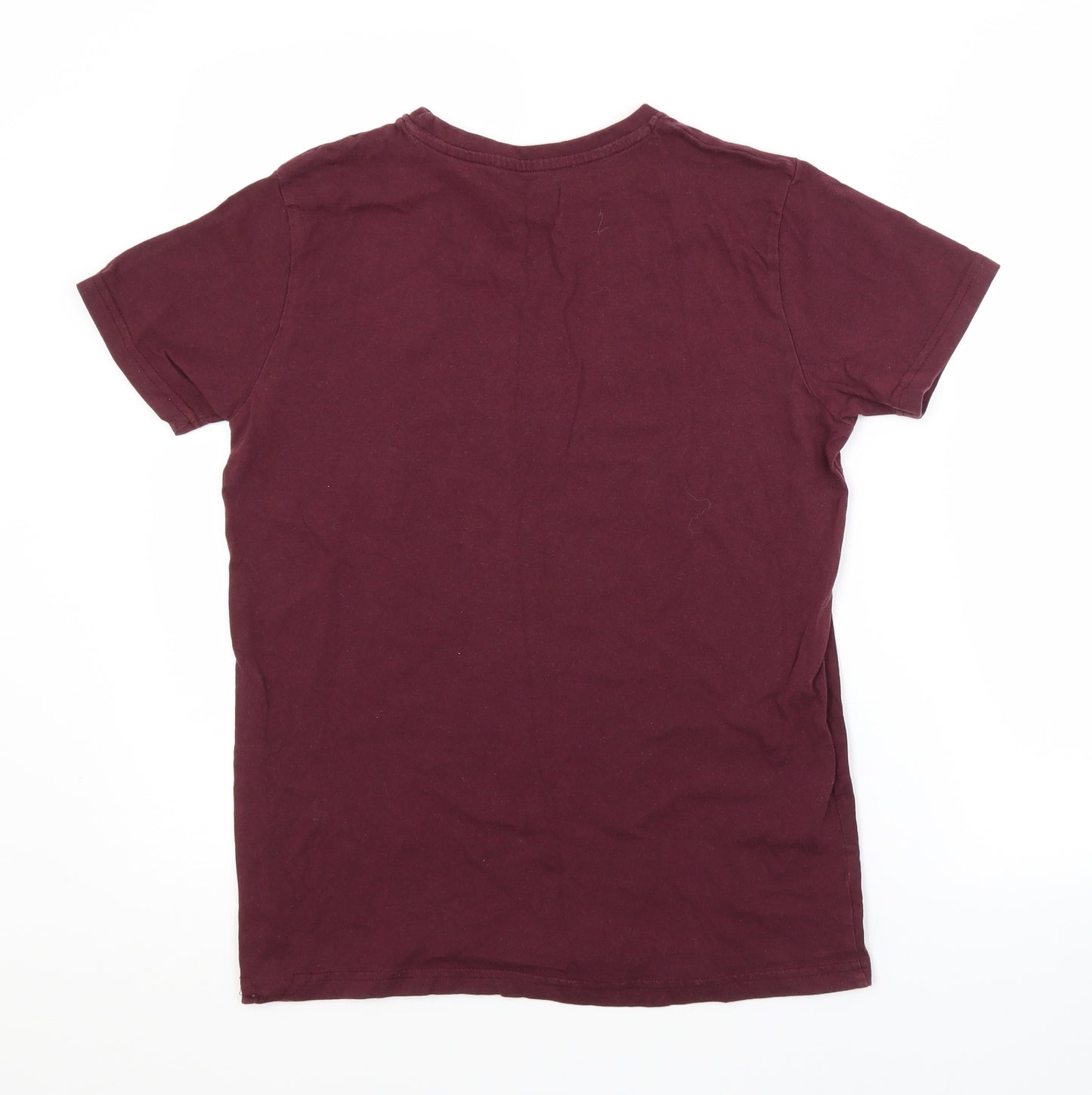 Primark Boys Purple  Cotton Basic T-Shirt Size 12-13 Years Crew Neck