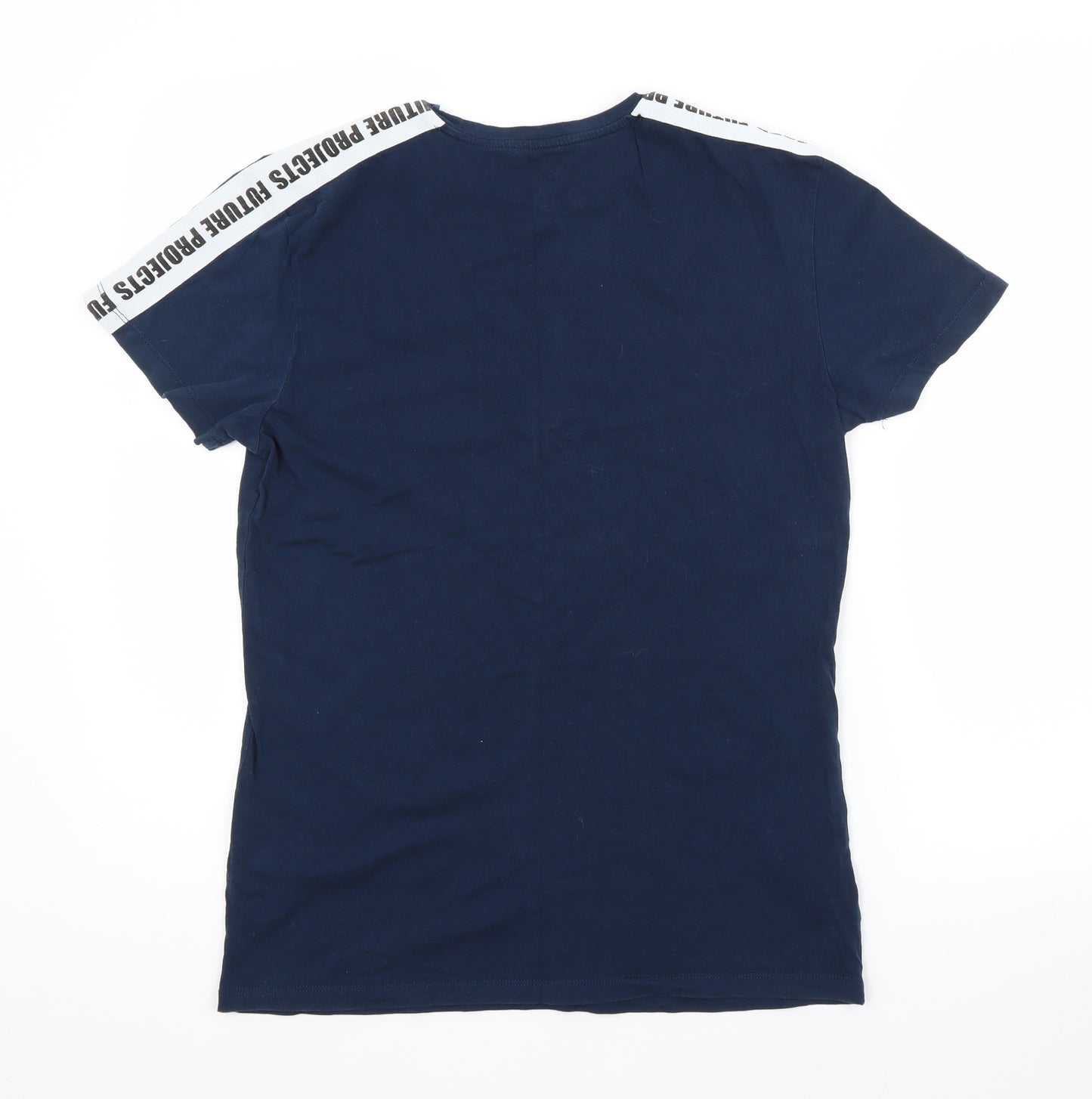 Primark Mens Blue  Cotton  T-Shirt Size S Crew Neck