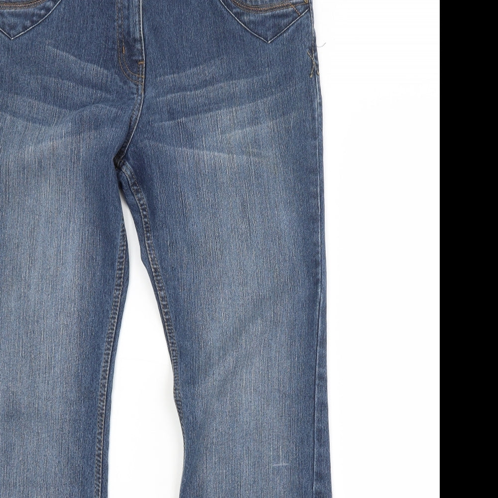 George Womens Blue  Cotton Bootcut Jeans Size 14 L31 in Regular
