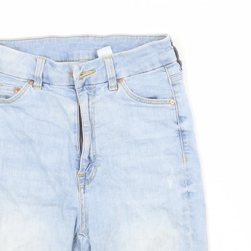 Preworn Womens Blue  Cotton Cut-Off Shorts Size 6 L9 in Regular