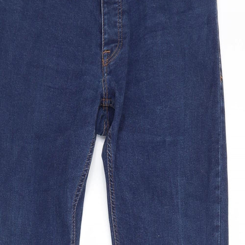 Preworn Mens Blue  Cotton Straight Jeans Size 34 in L33 in Regular