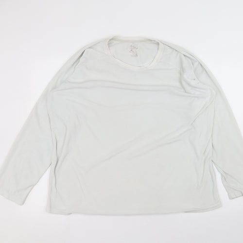 Primark Womens White Round Neck  Polyester Pullover Jumper Size XL