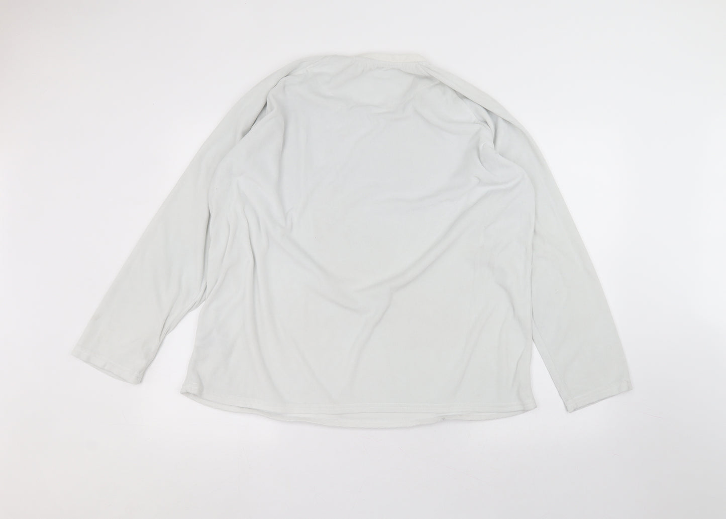 Primark Womens White Round Neck  Polyester Pullover Jumper Size XL