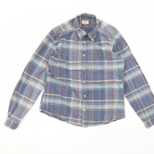 NEXT Mens Blue  Cotton  Dress Shirt Size M Collared