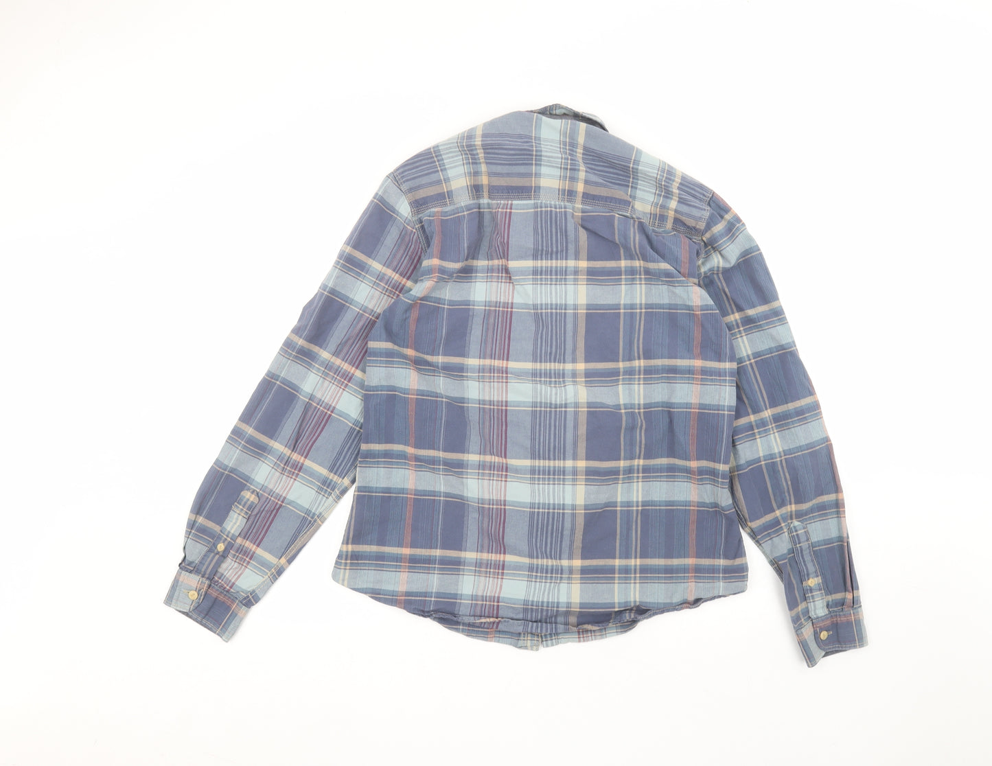 NEXT Mens Blue  Cotton  Dress Shirt Size M Collared