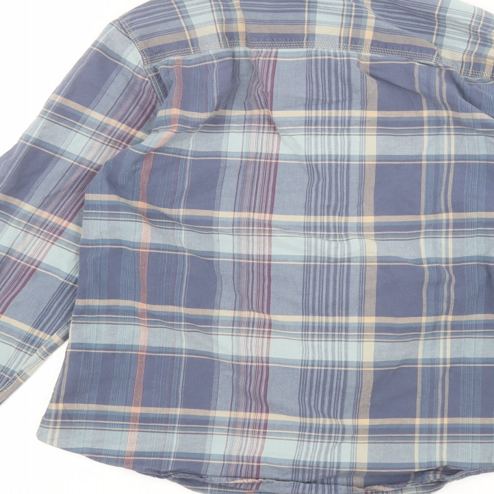 NEXT Mens Blue  Cotton  Dress Shirt Size M Collared