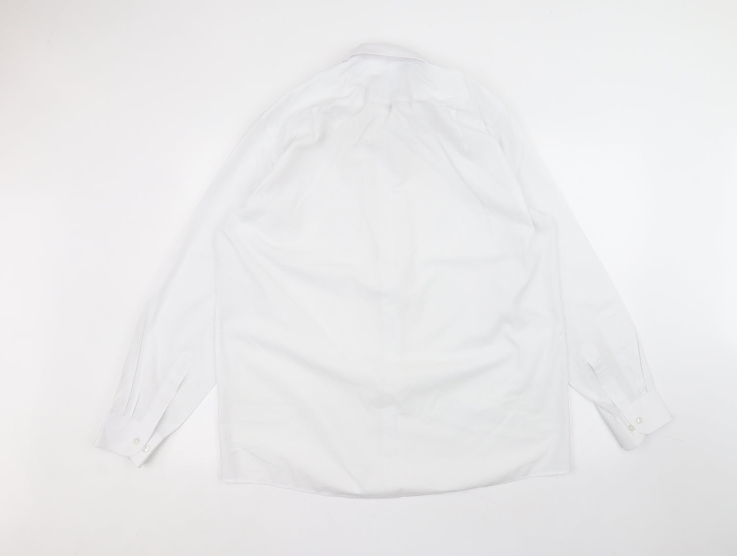 Double TWO Mens White  Cotton  Dress Shirt Size 16.5 Collared