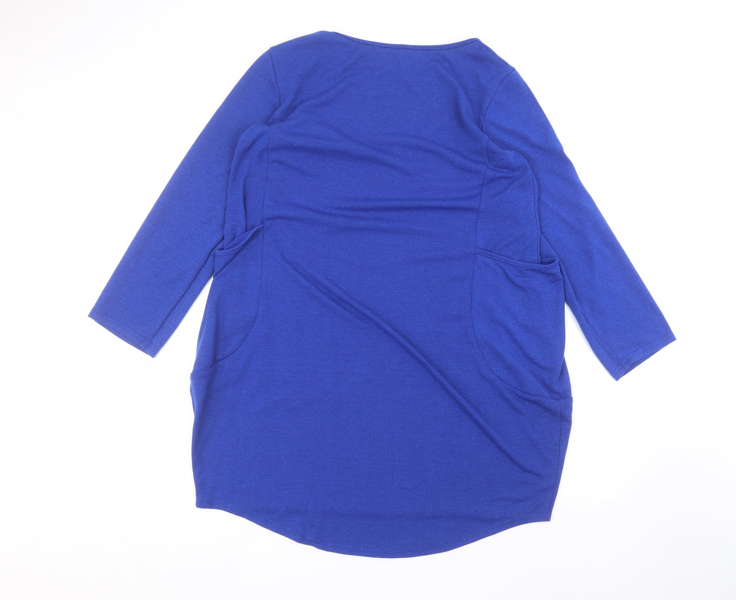 kidsform Womens Blue Round Neck  Polyester Pullover Jumper Size XL