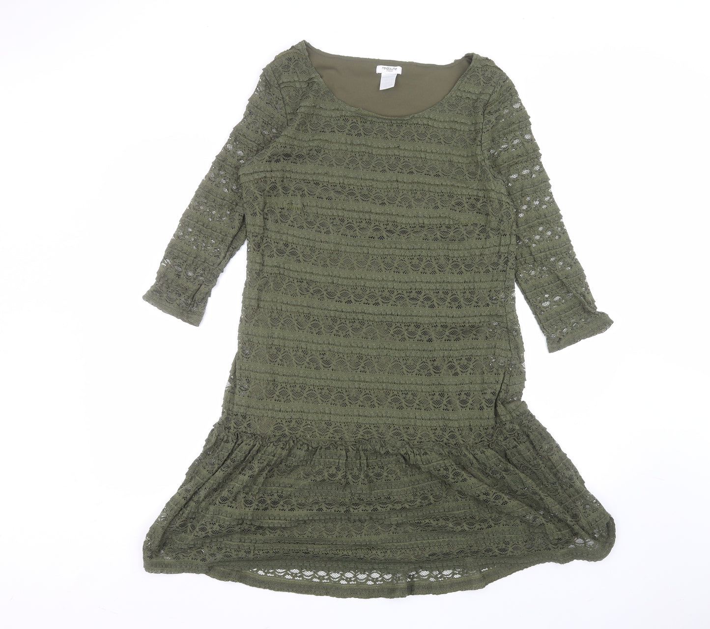 Le Redoute Womens Green  Polyamide A-Line  Size 14 Roll Neck