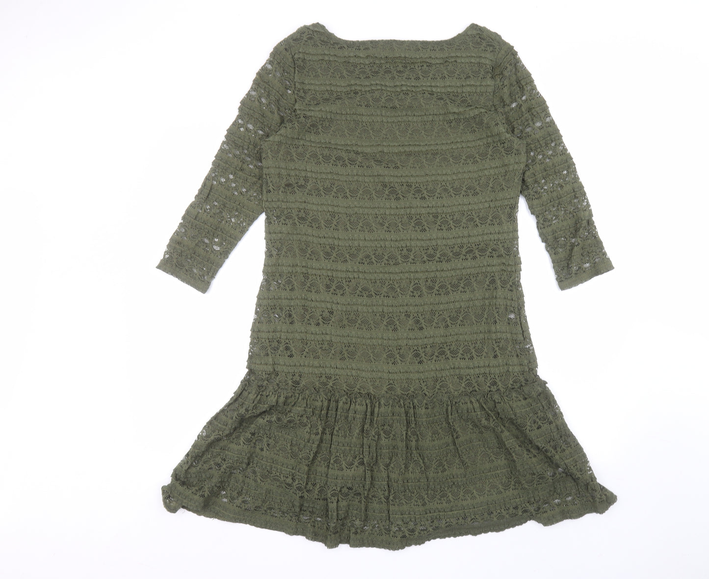 Le Redoute Womens Green  Polyamide A-Line  Size 14 Roll Neck