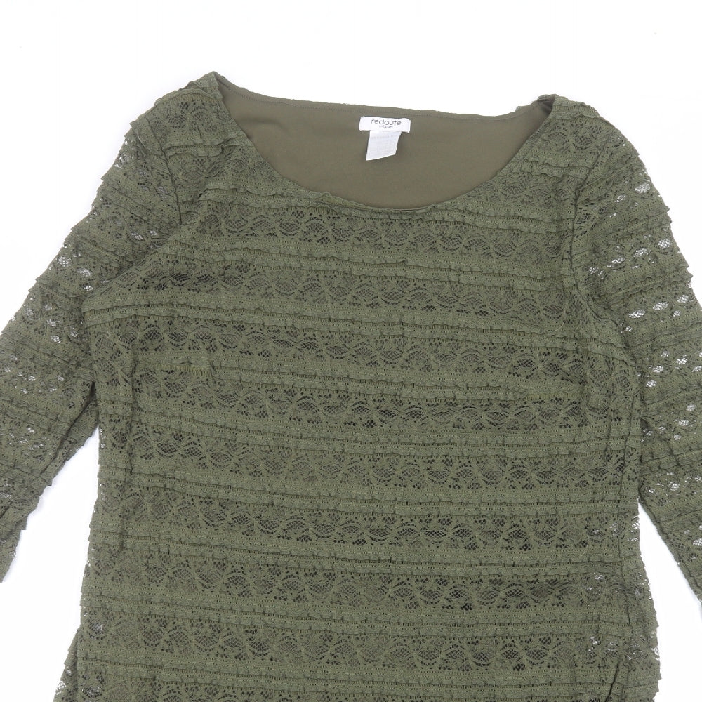 Le Redoute Womens Green  Polyamide A-Line  Size 14 Roll Neck