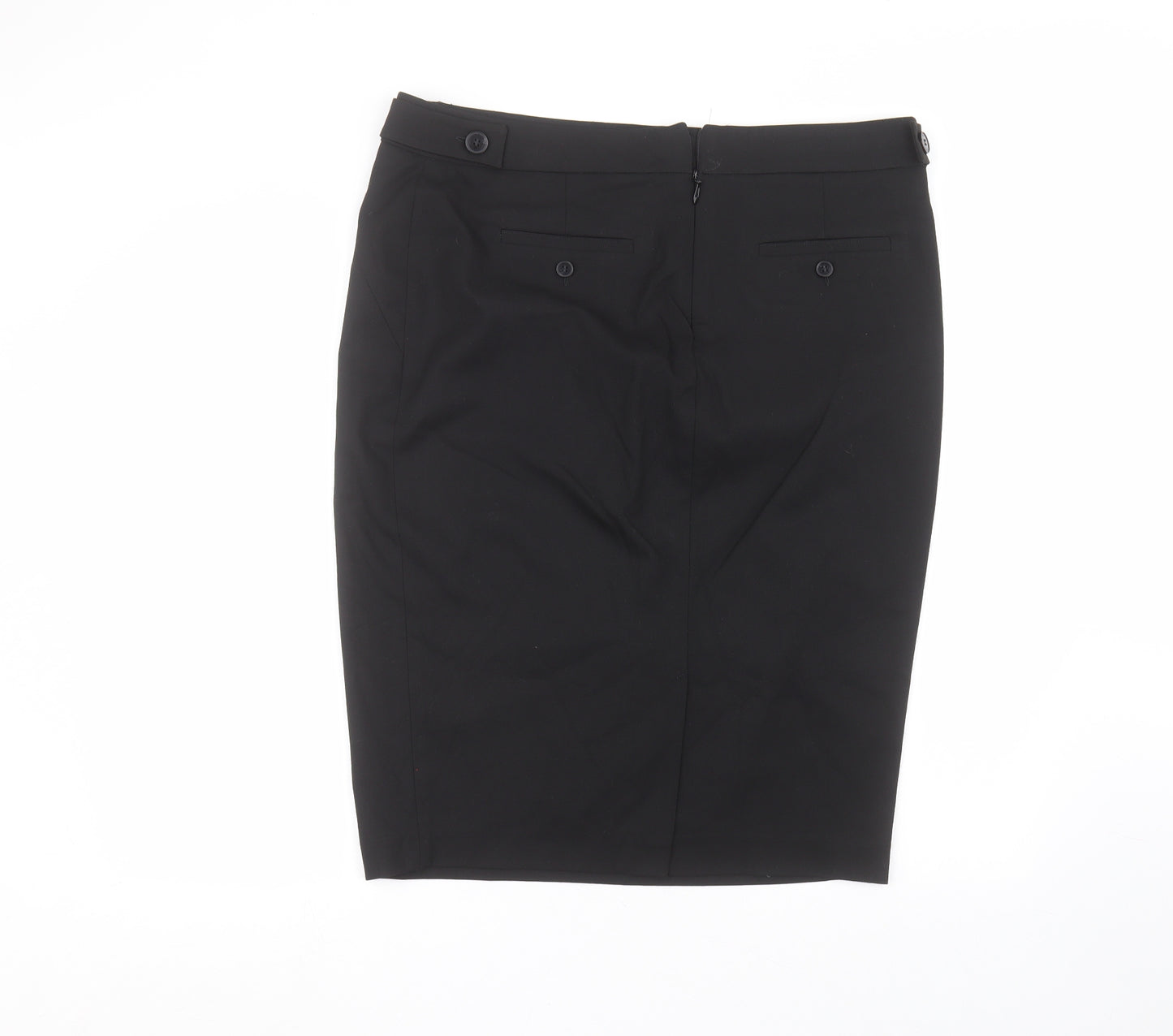 NEXT Womens Black  Polyester A-Line Skirt Size 16