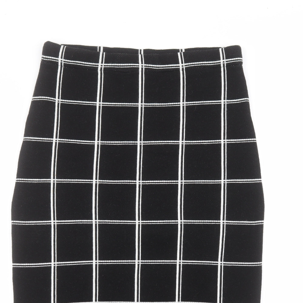 Primark Womens Black  Acrylic A-Line Skirt Size M