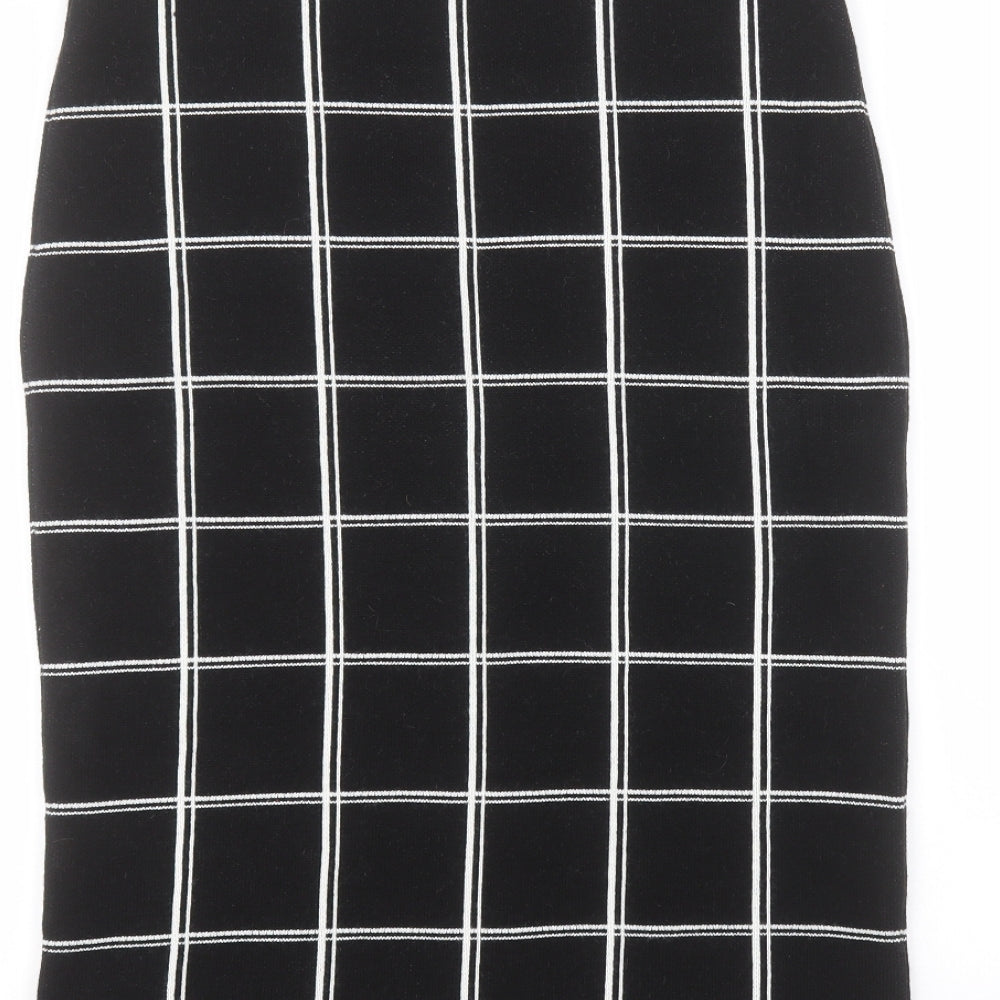 Primark Womens Black  Acrylic A-Line Skirt Size M