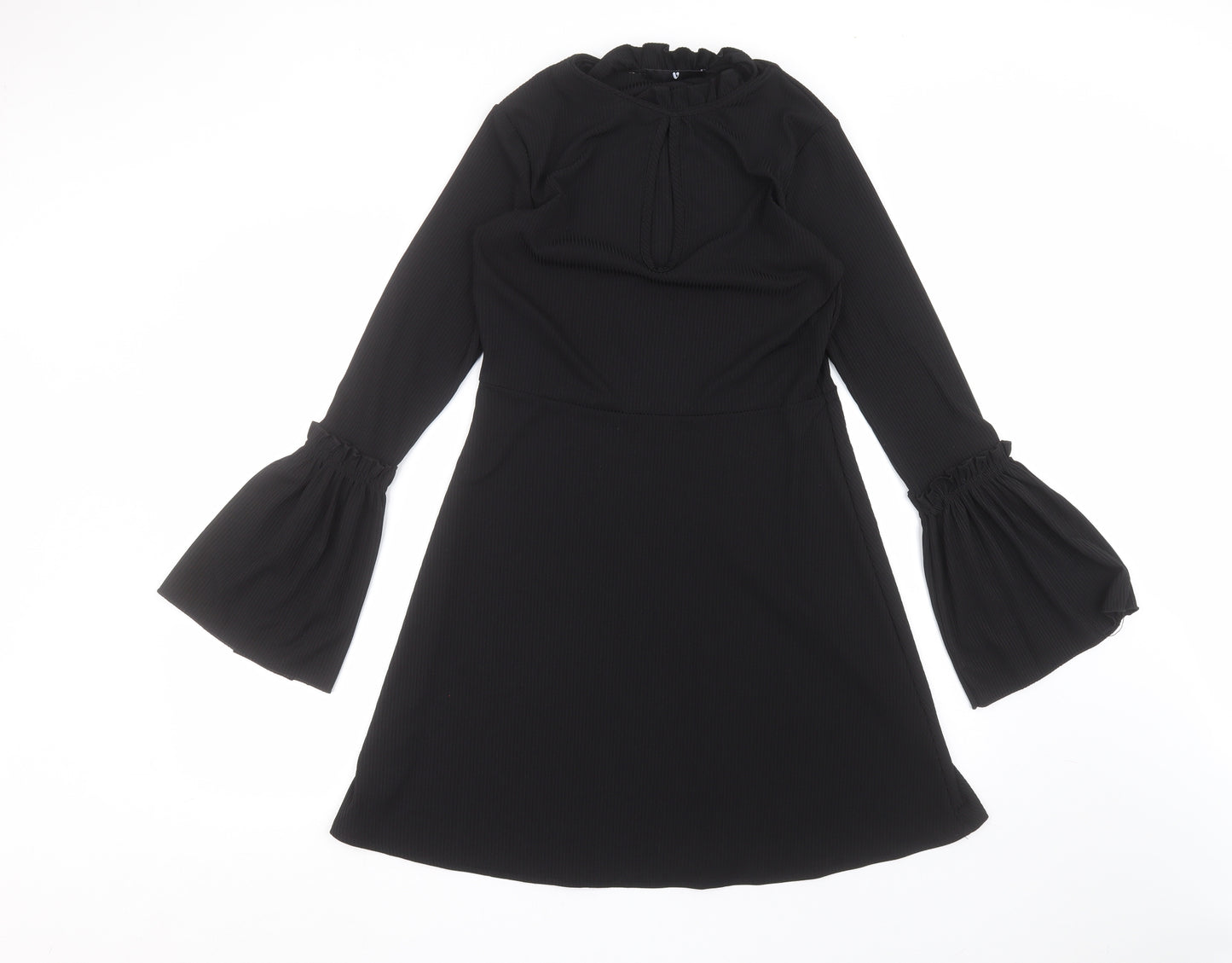 Very Womens Black  Polyester A-Line  Size 14 Round Neck