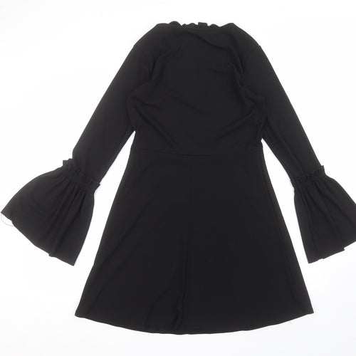 Very Womens Black  Polyester A-Line  Size 14 Round Neck