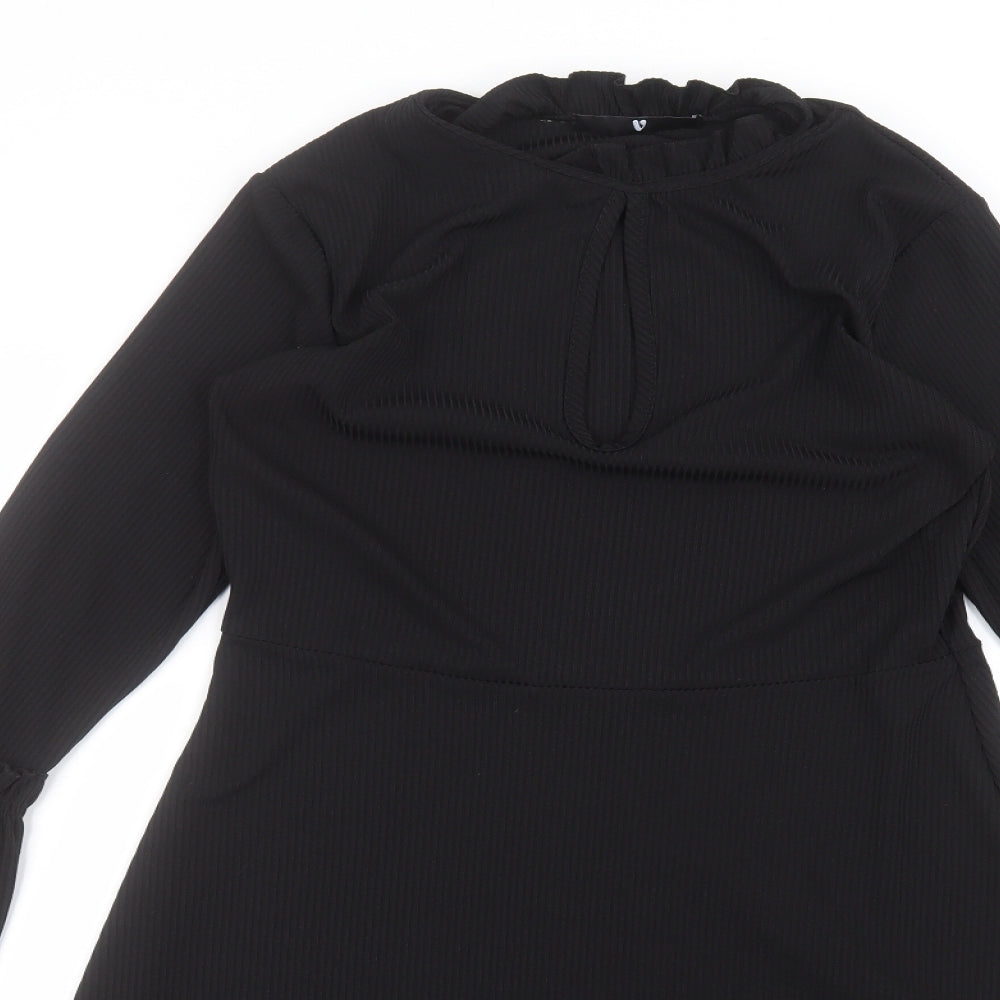 Very Womens Black  Polyester A-Line  Size 14 Round Neck
