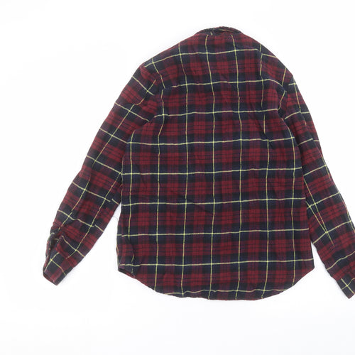 Atmosphere Womens Red Striped Cotton Basic Button-Up Size 12 Collared
