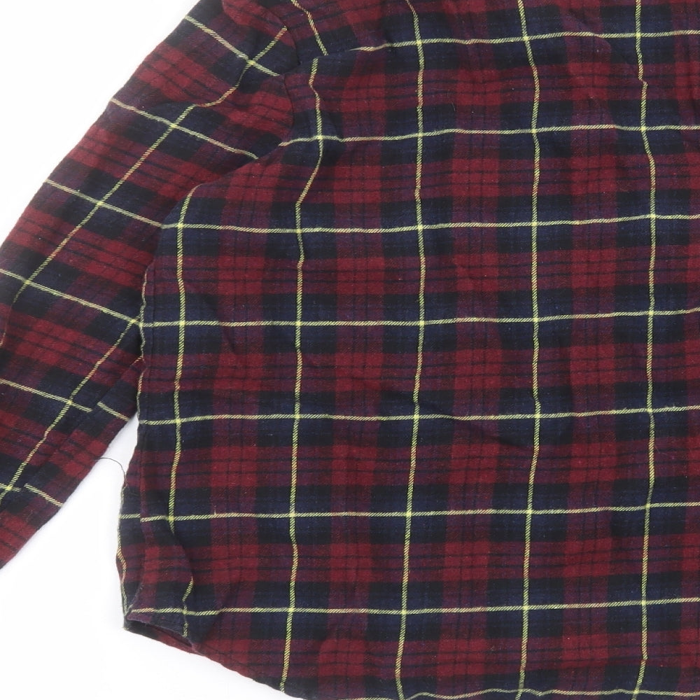 Atmosphere Womens Red Striped Cotton Basic Button-Up Size 12 Collared