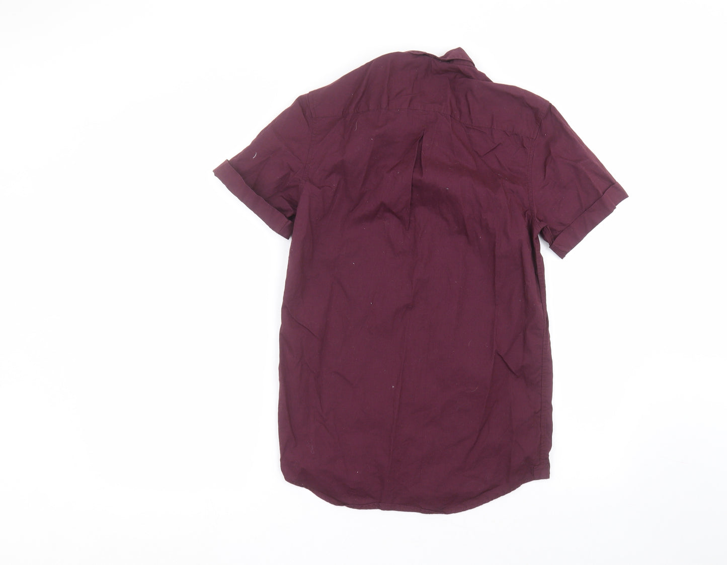 River Island Mens Red  Cotton  Dress Shirt Size XS Collared
