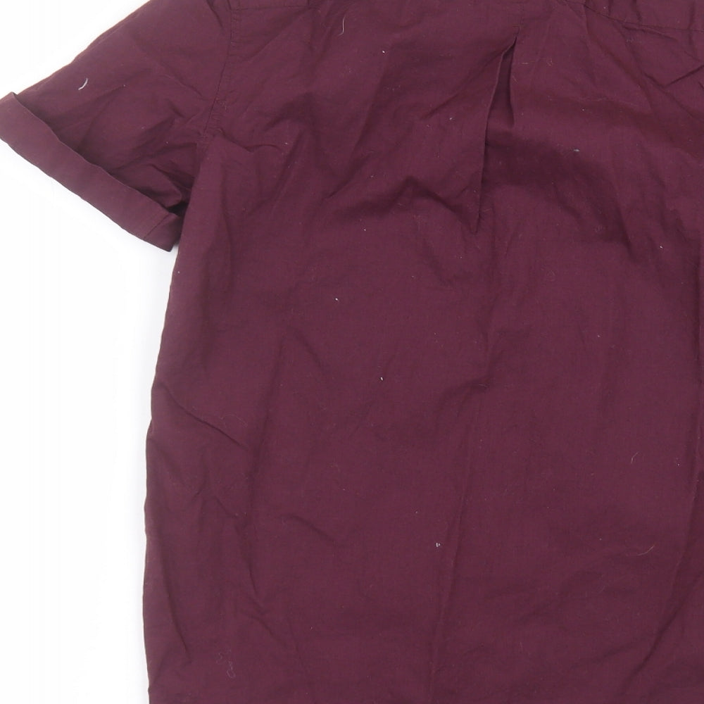 River Island Mens Red  Cotton  Dress Shirt Size XS Collared