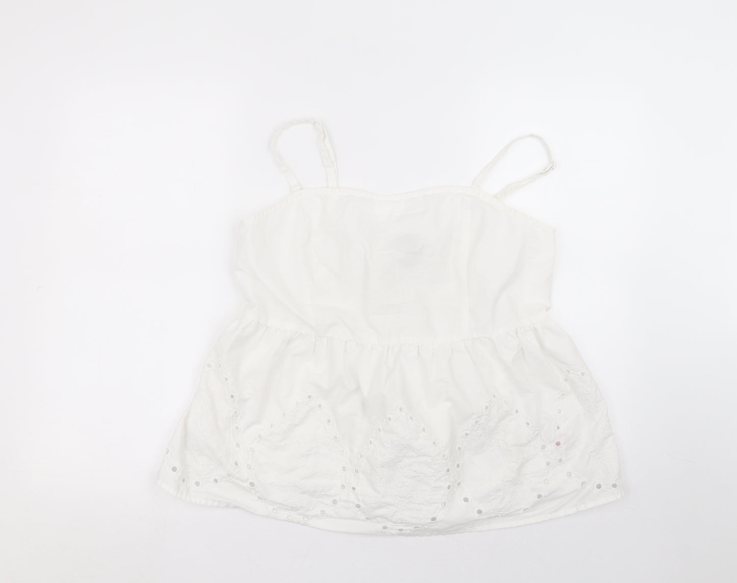 Primark Womens White  Polyester Basic Blouse Size 16 Off the Shoulder