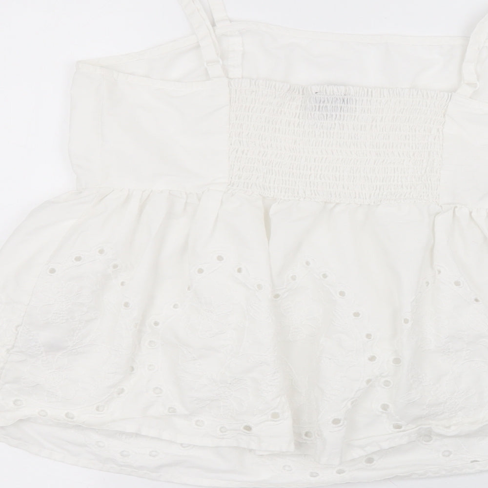 Primark Womens White  Polyester Basic Blouse Size 16 Off the Shoulder
